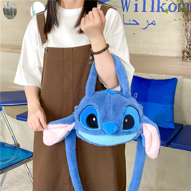 Plush Animal-Themed Crossbody Bag