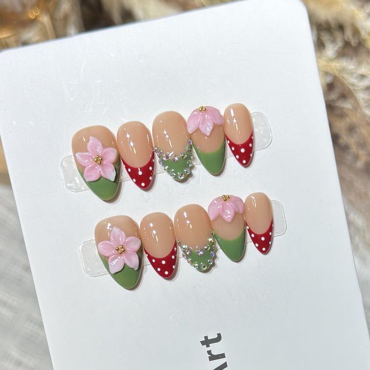 Floral-Themed Decorative Press-On Nail Set Stornfield 1788224030