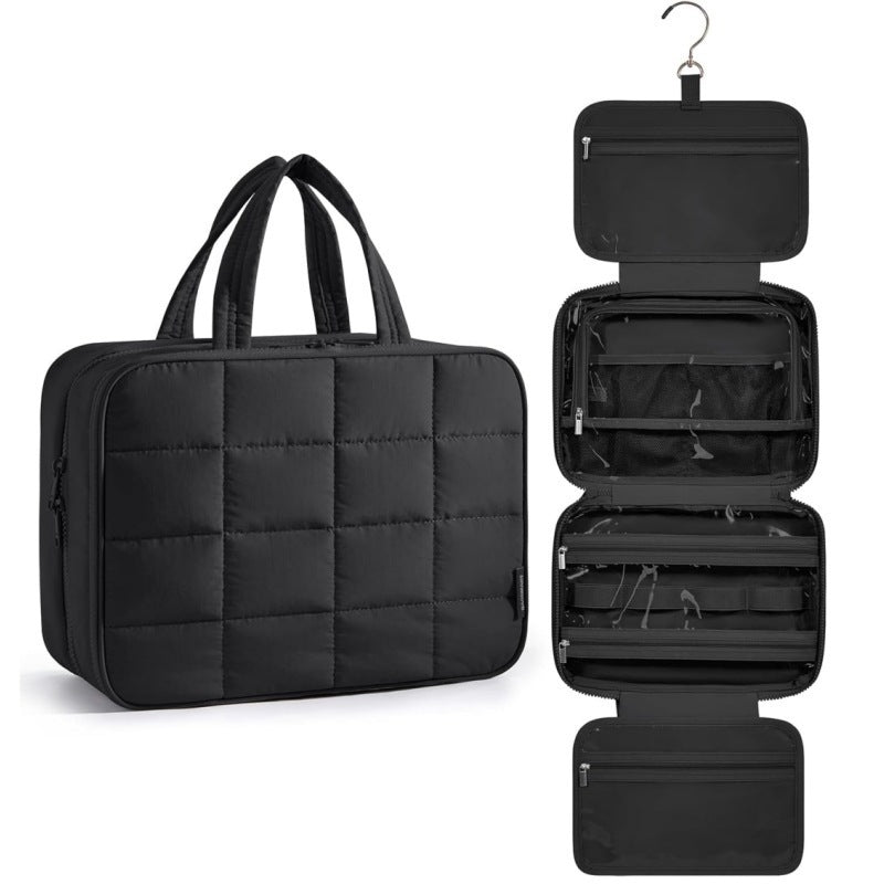 Jewelry Organizer Bag with Removable Hook and Transparent Compartment Division Stornfield