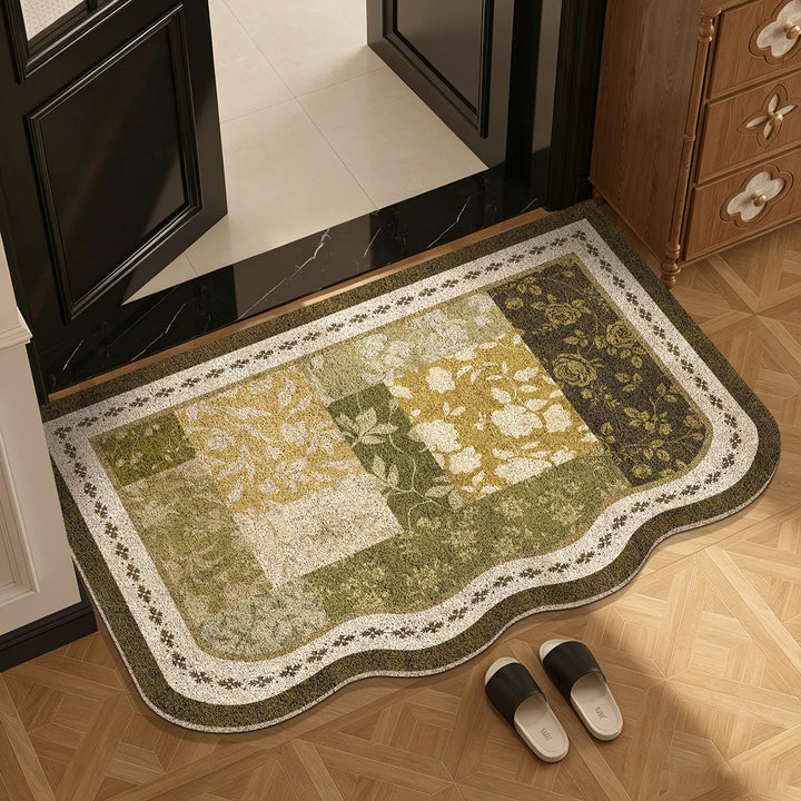Decorative Floral Patterned Entrance Mat