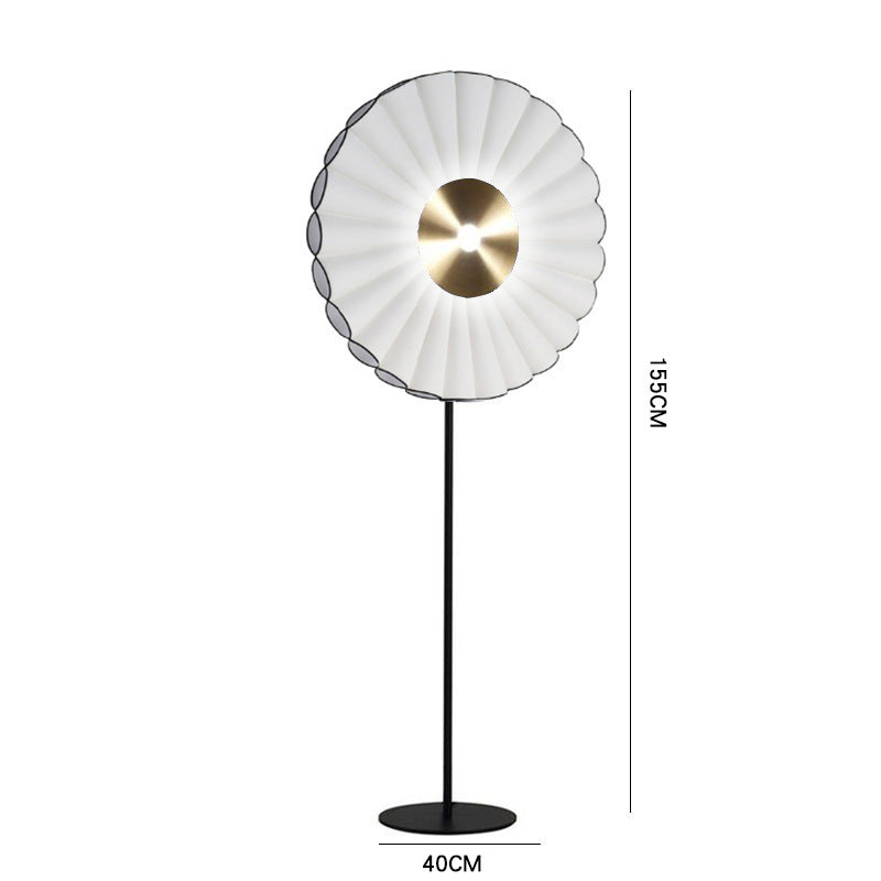 Elegant Decorative Floor Lamp with Pleated Design