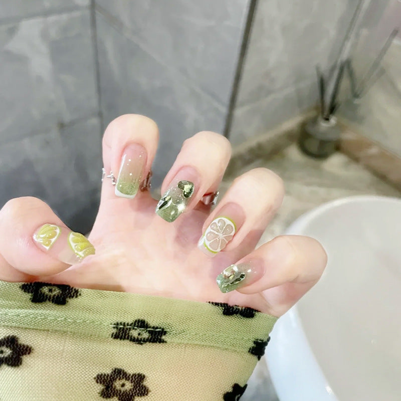 Artificial nail set with elegant crystal embellishments Stornfield