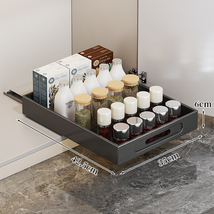Sliding Pull-Out Kitchen Cabinet Storage Tray Organizer