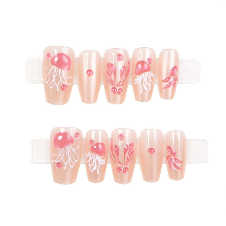 Artistic Jellyfish Press-On Nail Art Stornfield