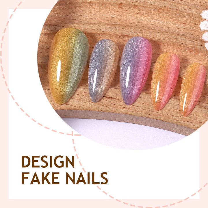 Creative nail set with shimmering ombre effects Stornfield