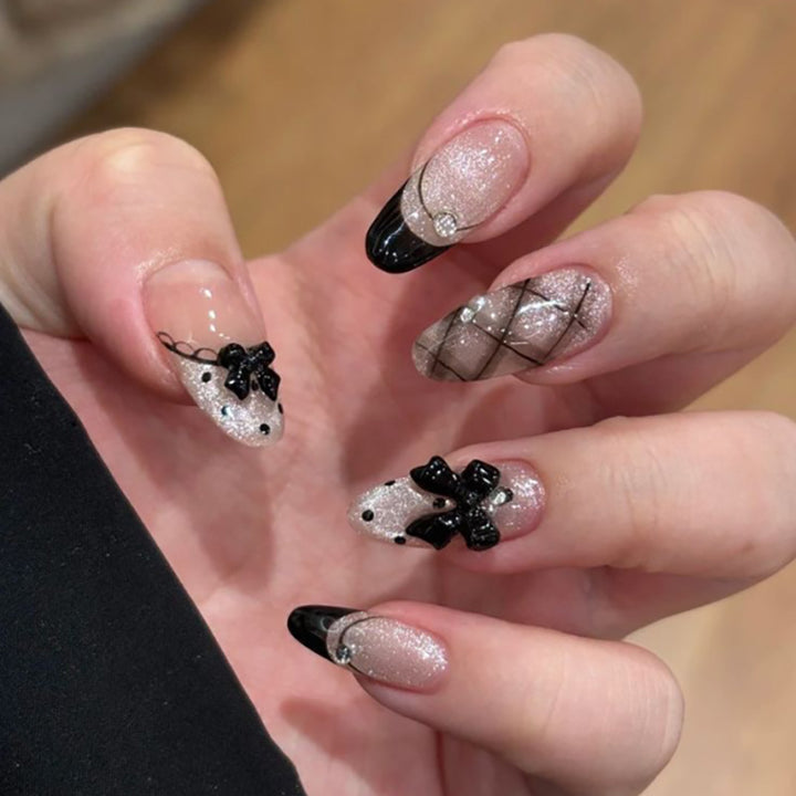 Artful acrylic nails with elegant floral accents Stornfield