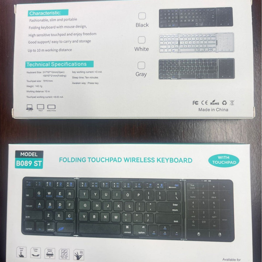 Compact Bluetooth Keyboard with Numeric Keypad Stornfield