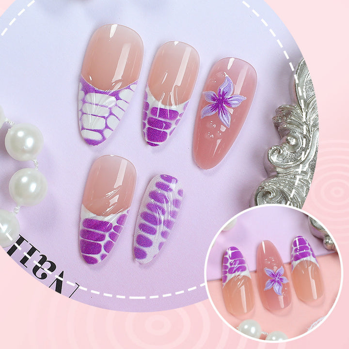 Artful nail tips in modern floral design Stornfield