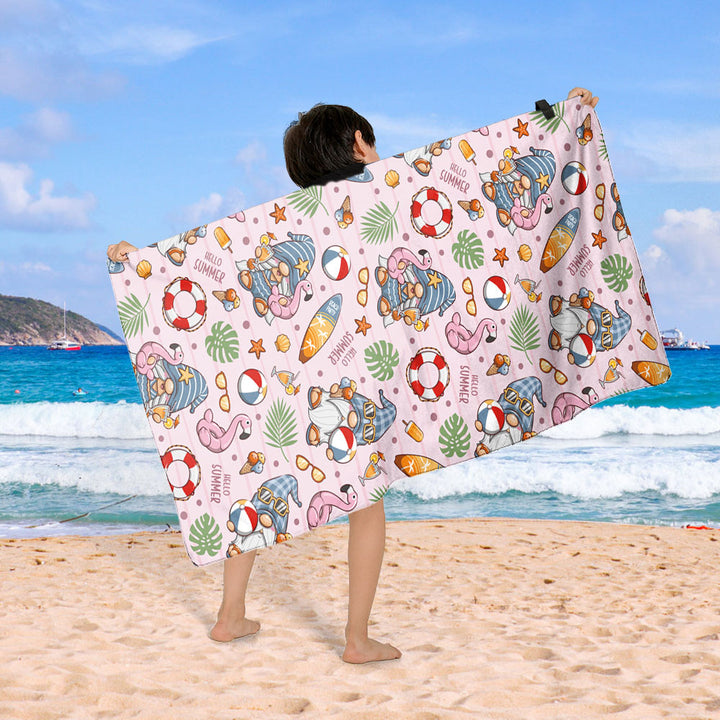Beach blanket with colorful cupcake design Stornfield
