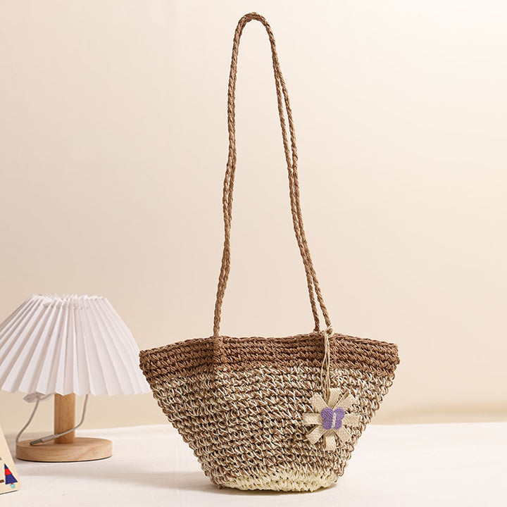 Fashionable and Handcrafted Handbag with Floral Accent Stornfield