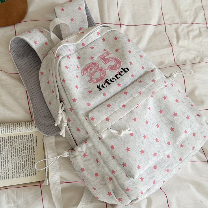 Playful Star-Patterned School Backpack Stornfield