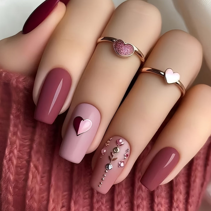 Floral Art Acrylic Nail Set Stornfield