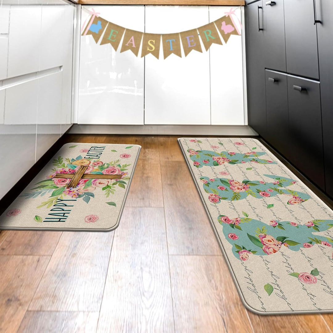 Children's Easter-Themed Kitchen Floor Mat Stornfield
