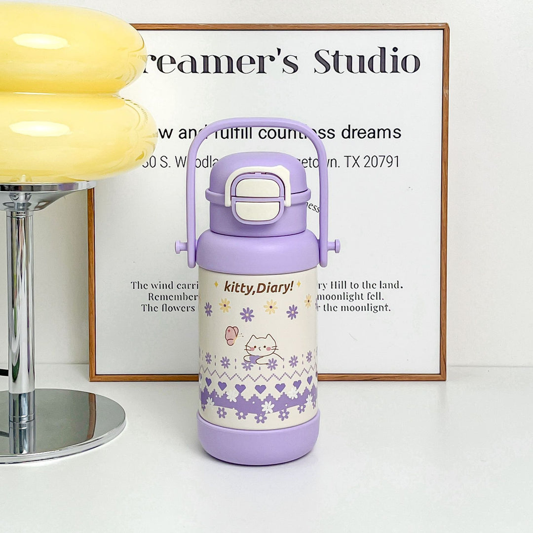 Women Insulated Drinking Bottle with Practical Carry Handle and Cute Design Stornfield