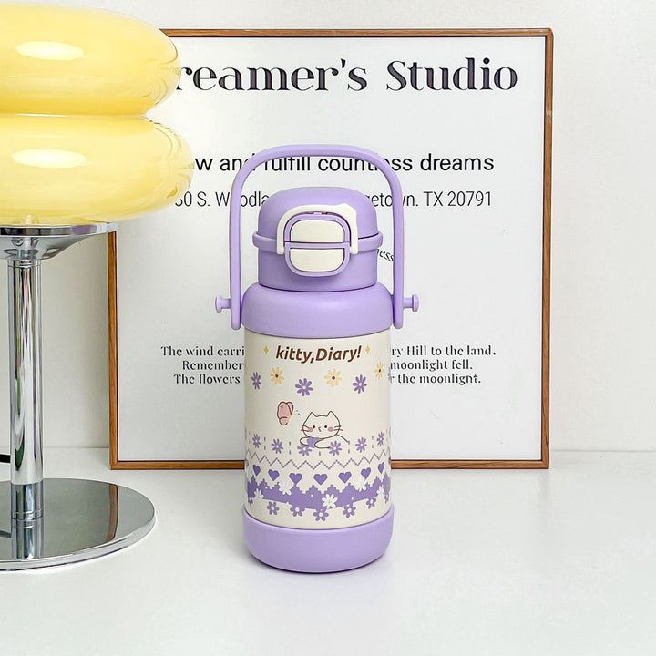 Women Insulated Drinking Bottle with Practical Carry Handle and Cute Design Stornfield