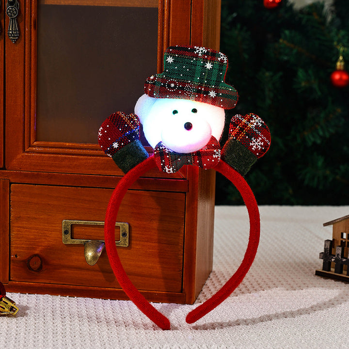 LED Glowing Christmas Hairband with Reindeer Motif Stornfield