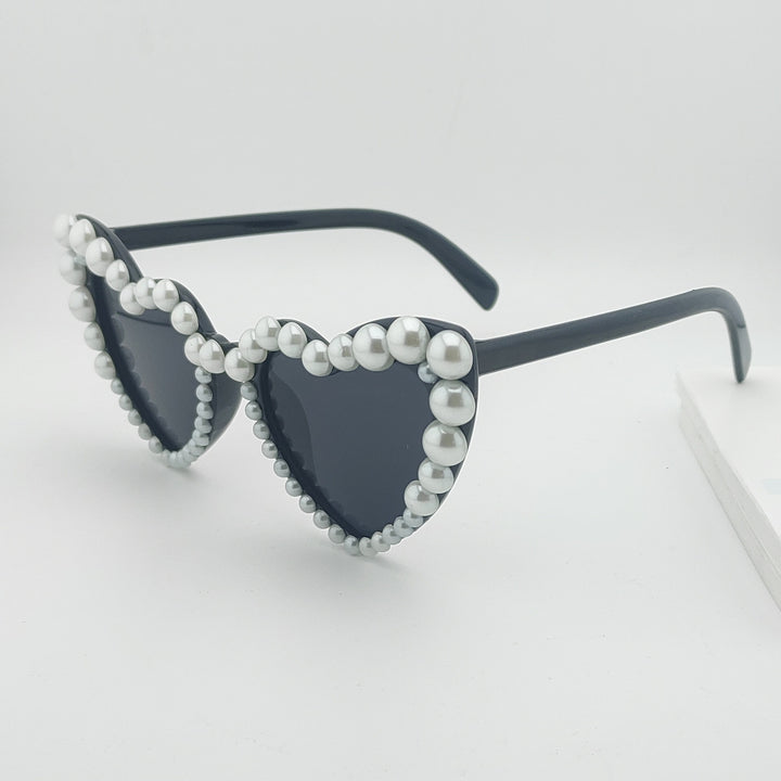 Heart-Shaped Pearl-Accented Sunglasses Stornfield