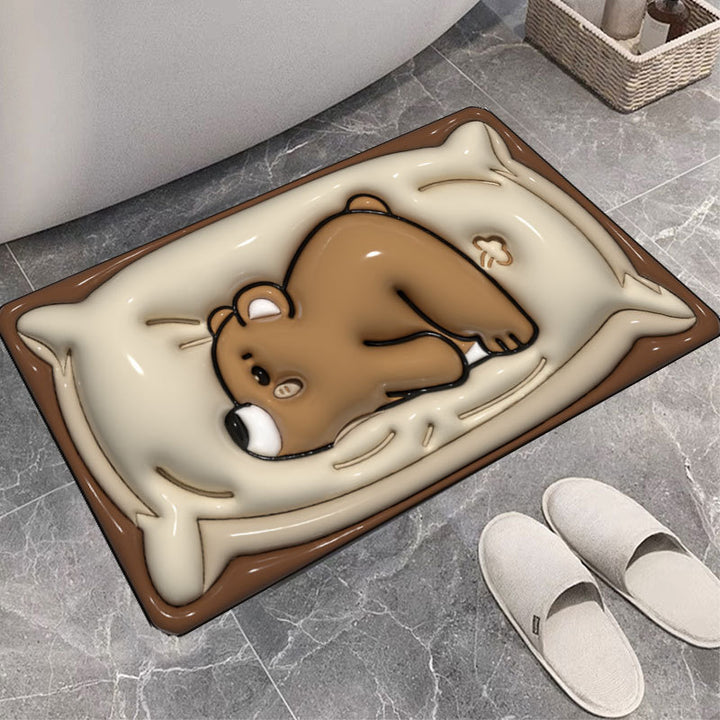 Cute Cartoon Cat Shape Bath Mat Stornfield
