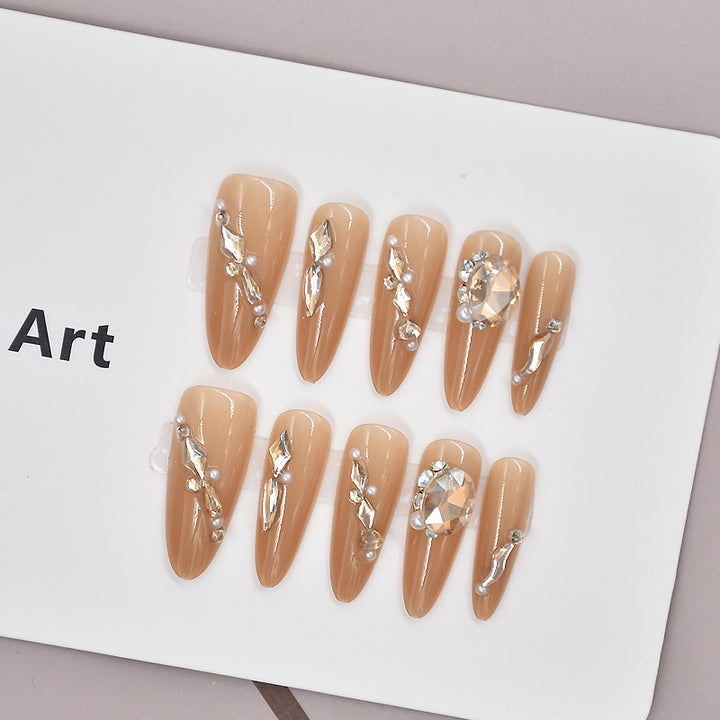 Glamorous Heart-Themed Press-On Nail Set Stornfield