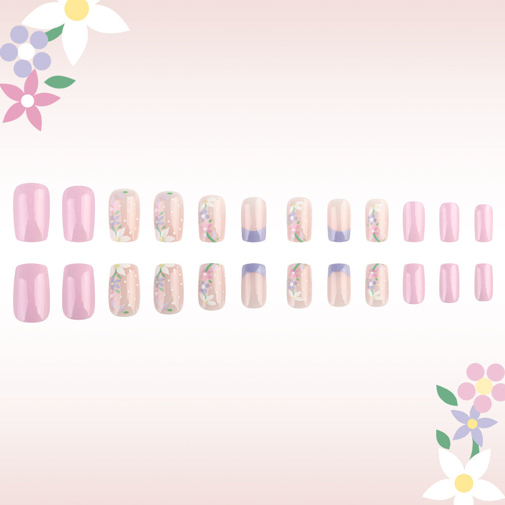 Floral Art Press-On Nail Design Stornfield