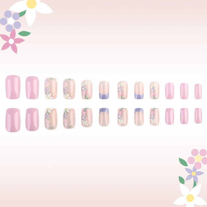 Floral Art Press-On Nail Design Stornfield