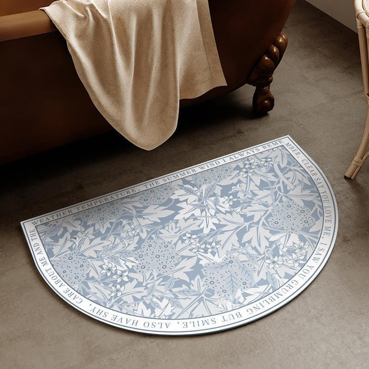 Elegant Floral Design Bath Mat