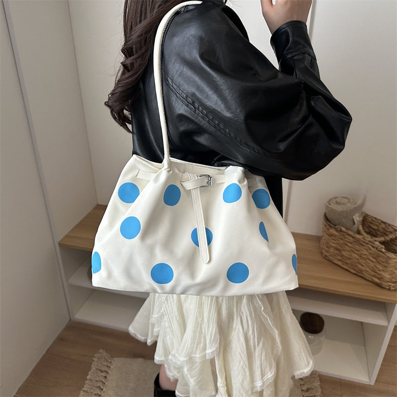 Stylish Polka Dot Patterned Tote Bag