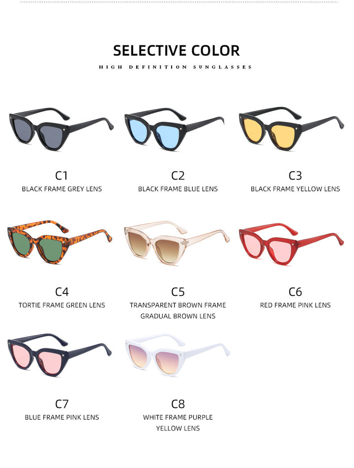 Women's Cat-Eye Sunglasses with Distinctive Animal Print Pattern Stornfield