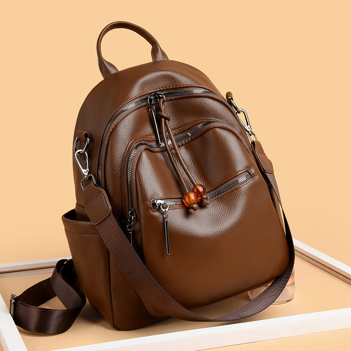 Premium Leather Travel Backpack Stornfield