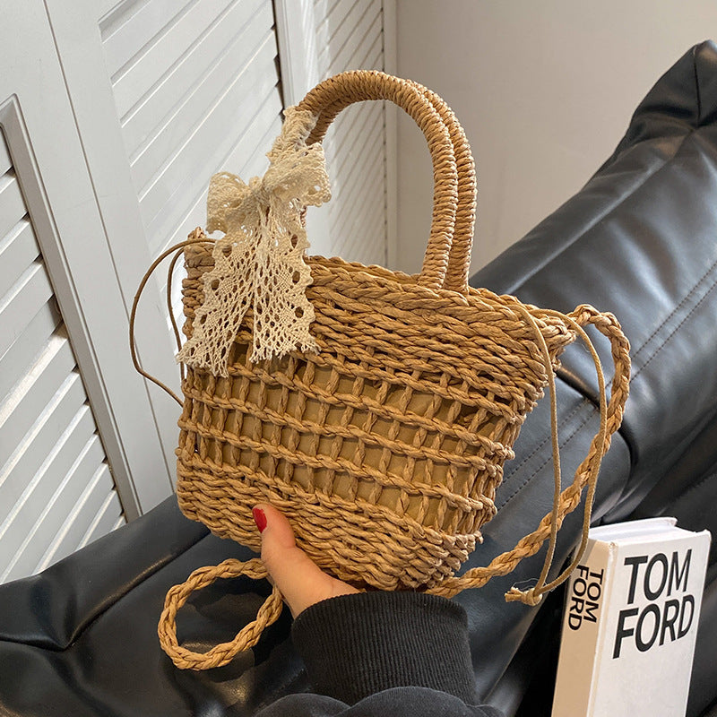 Handcrafted Floral Embroidered Woven Tote Bag