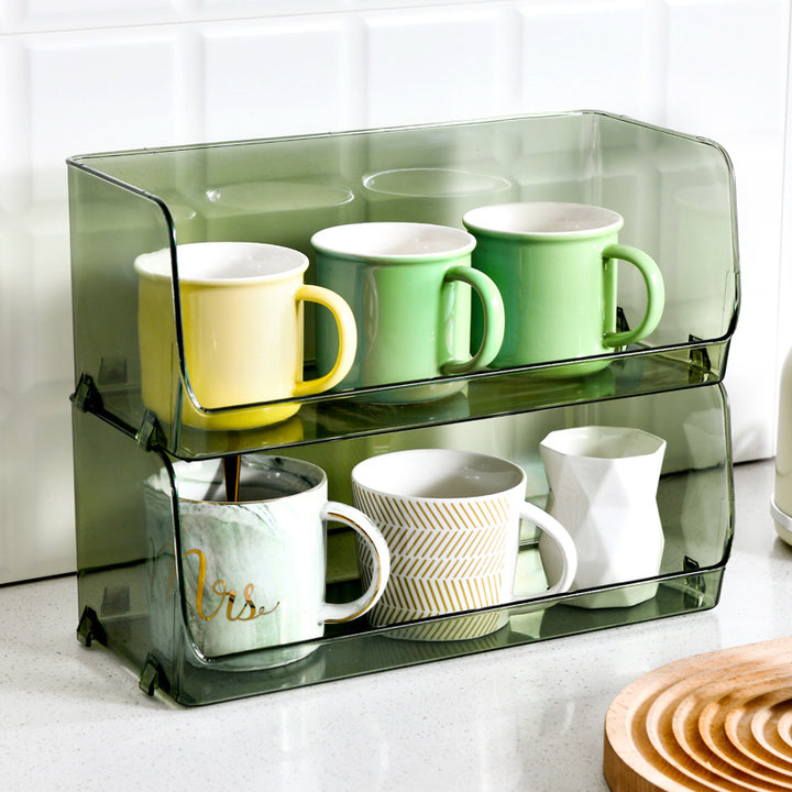Refrigerator door storage with hanging tabs and drawer function