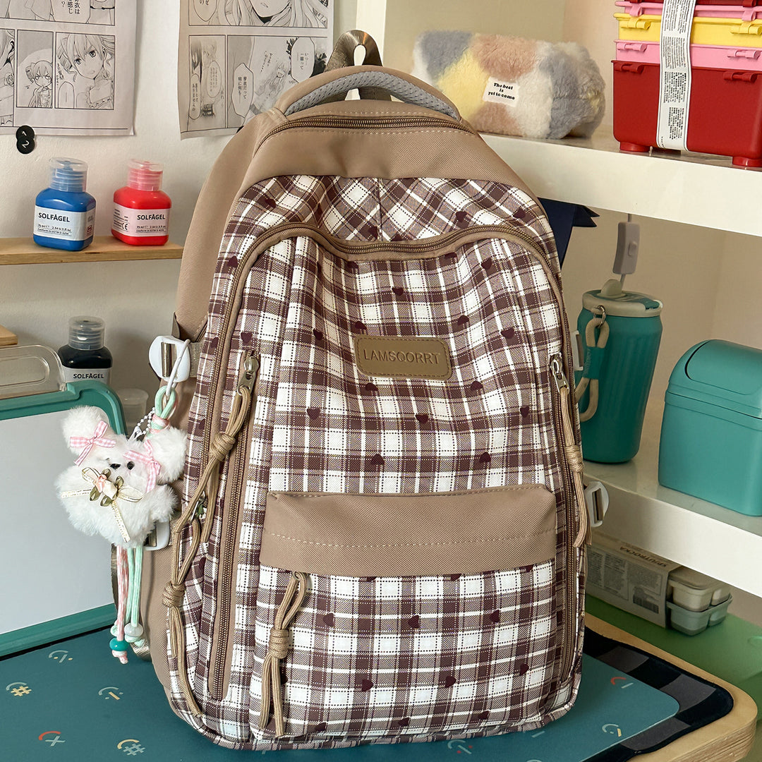 Multi-Functional Checkered Backpack Stornfield
