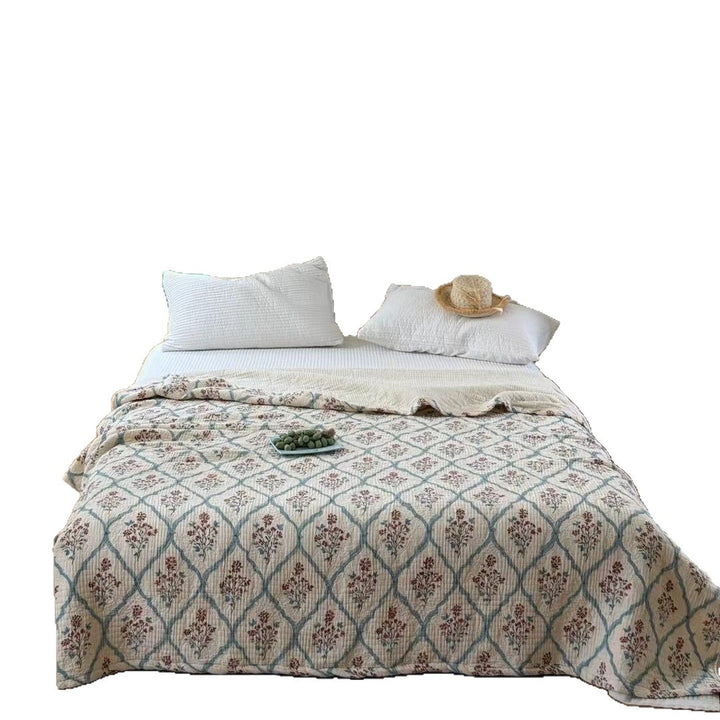 Cotton Gauze Patchwork Quilted Bedspread