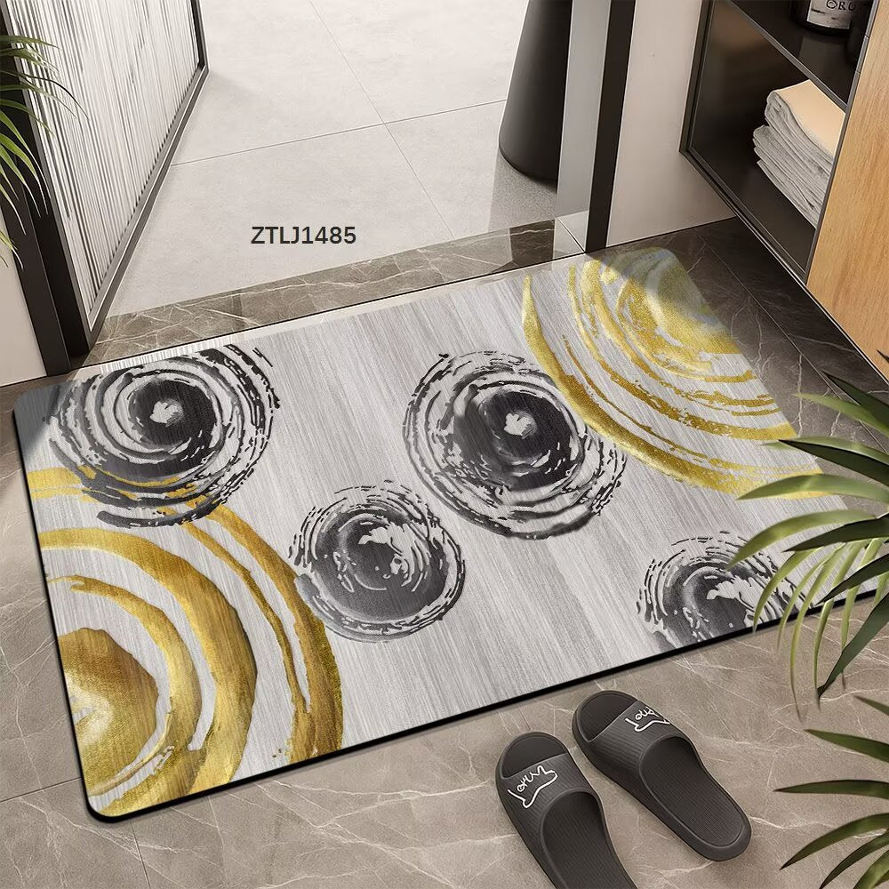 Textured Geometric Area Mat Stornfield