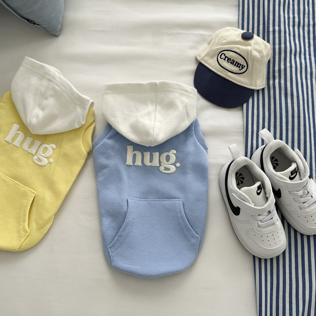 Pet Cotton Fleece Hooded Dog Sweater with Pocket
