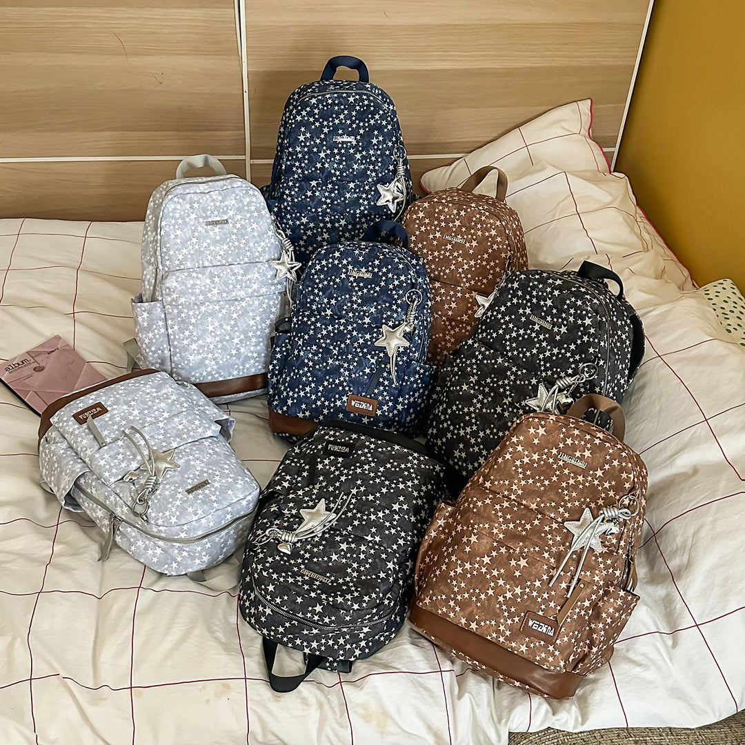 Stylish Star-Printed Casual Backpack Stornfield
