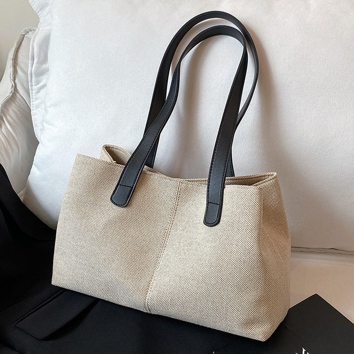 Elegant Structured Canvas Handbag