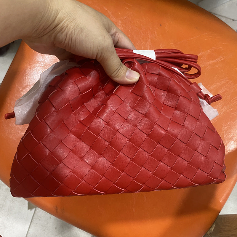 Elegant Woven Leather Bucket Bag Stornfield