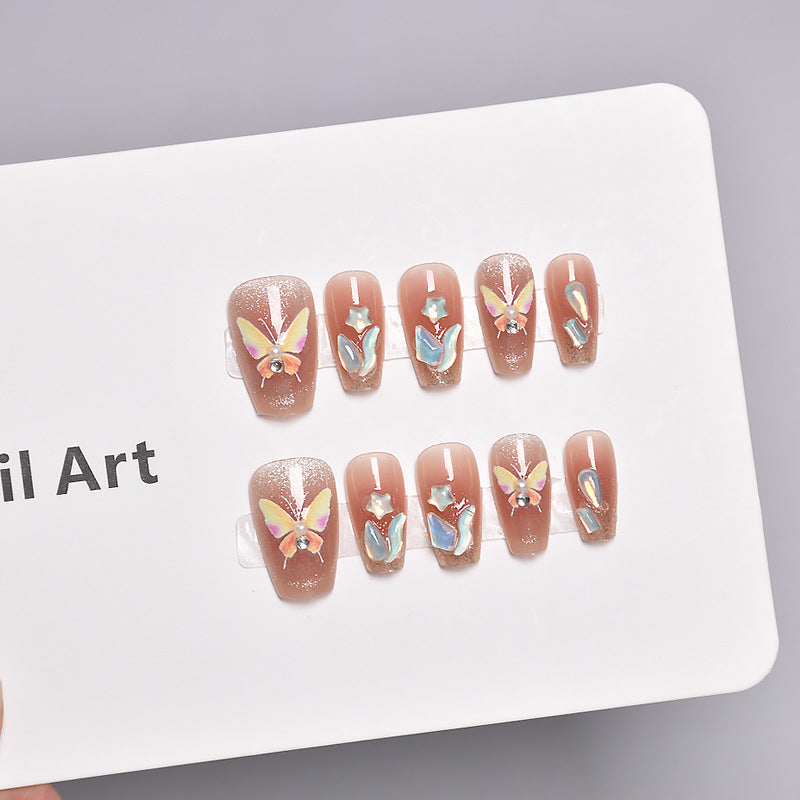 Glamorous Heart-Themed Press-On Nail Set Stornfield