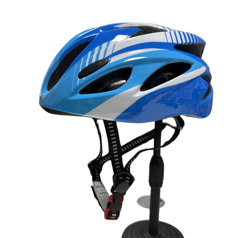 streamlined high-ventilation cycling helmet with micro-adjust retention and impact-absorbing liner Stornfield