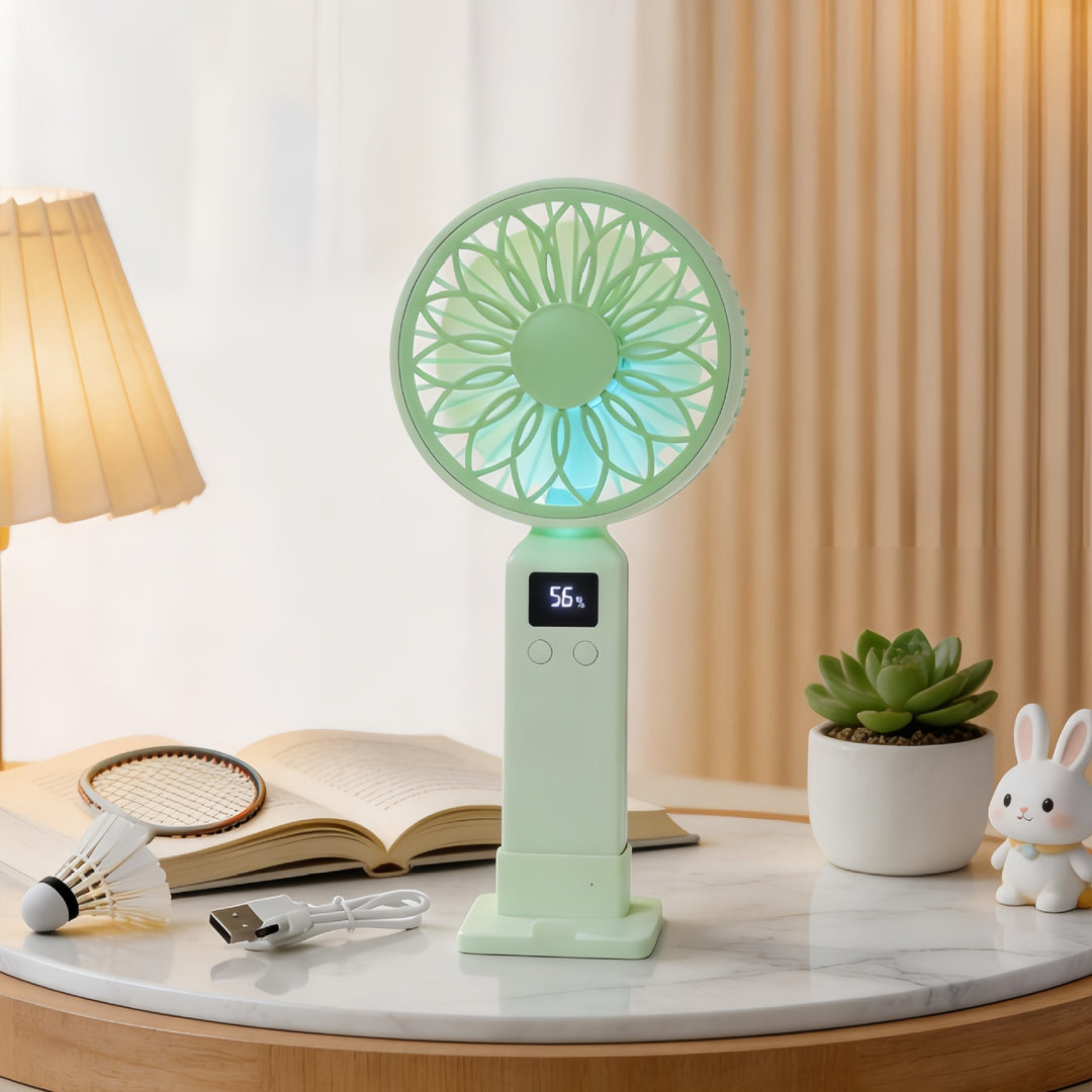 Women Portable Mini Fan with Digital Control Stornfield