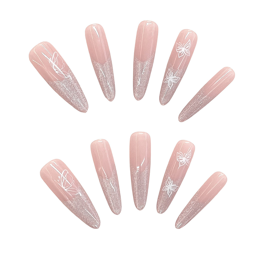 Artistic Floral Press-On Nails Stornfield