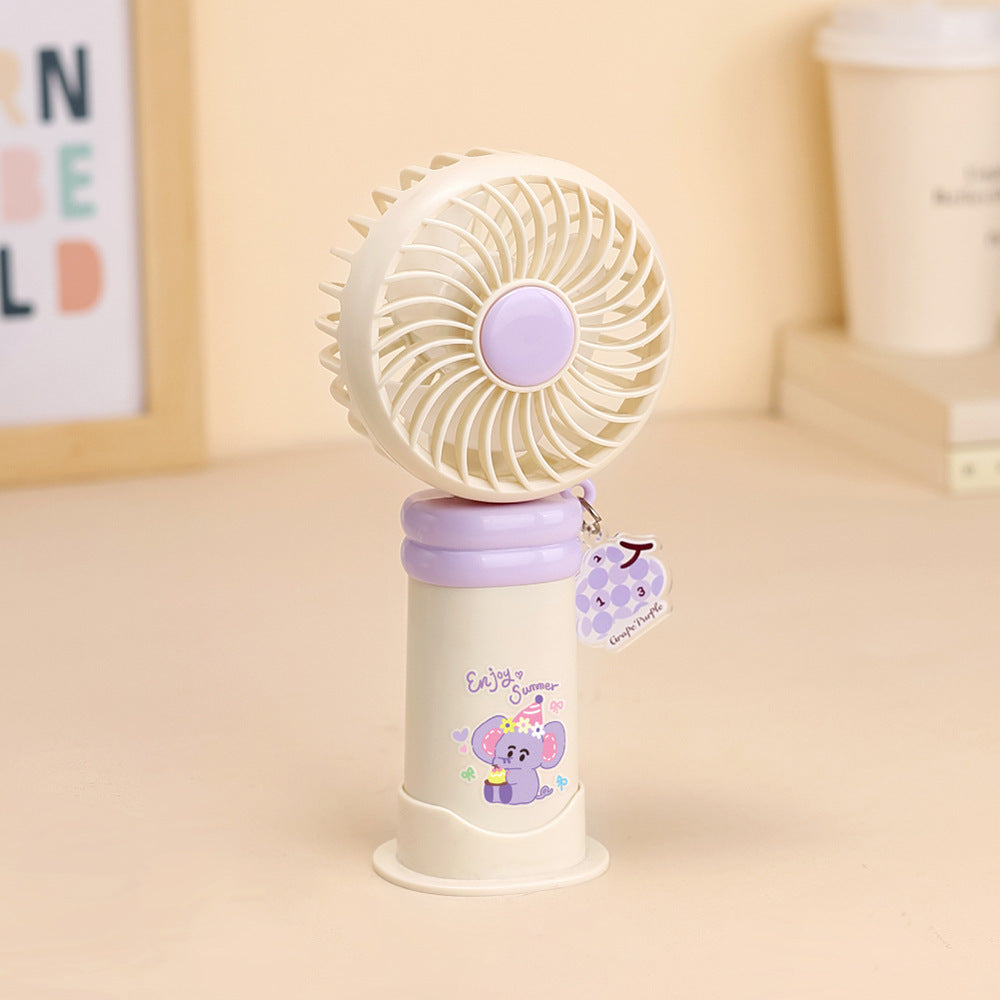 Ladies wearable handheld fan with playful dog design Stornfield