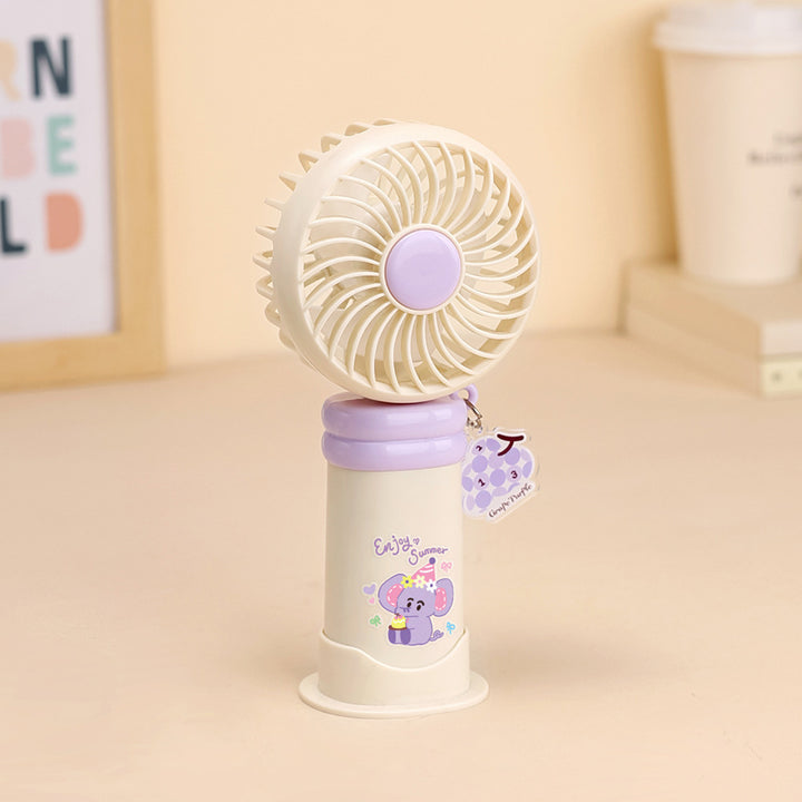 Ladies wearable handheld fan with playful dog design Stornfield