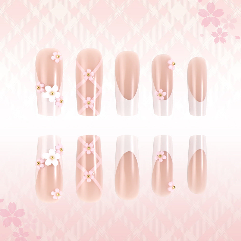 Decorative Floral Press-On Nails Stornfield