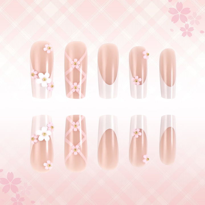 Decorative Floral Press-On Nails Stornfield