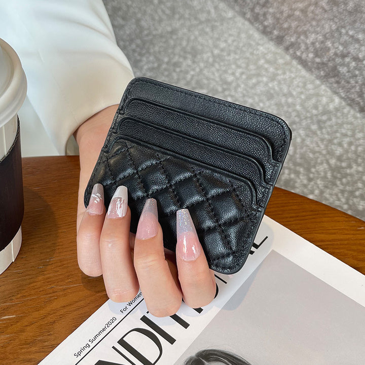 Quilted Leather Slim Card Holder Stornfield