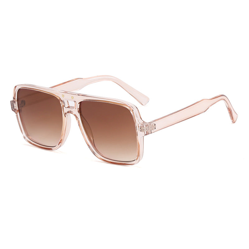 Women's square oversized sunglasses with trendy transparent frame Stornfield