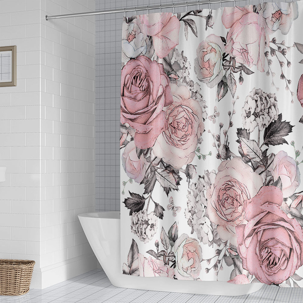 Floral Print Shower Curtain Stornfield