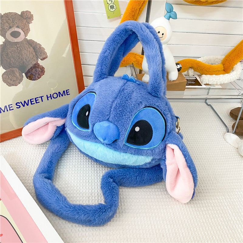 Plush Animal-Themed Crossbody Bag